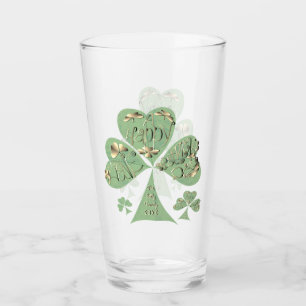 St. Patrick's Day Shamrocks  Glass