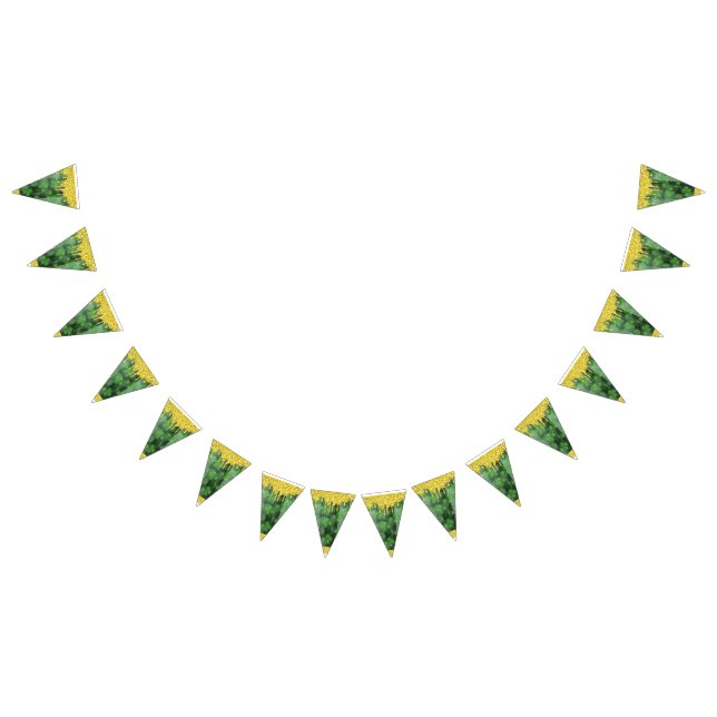 St. Patrick's Day Shamrocks Glitter Gold Drips Bunting (All)