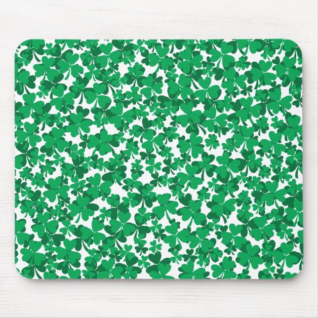 St Patrick's Day Shamrocks Mouse Pad (Front)
