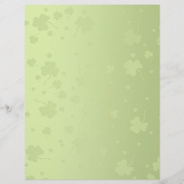 St. Patrick's Day Shamrocks Pattern - Letterhead (Front)