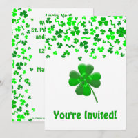 St Patrick's Day Shamrocks Personalized Flat