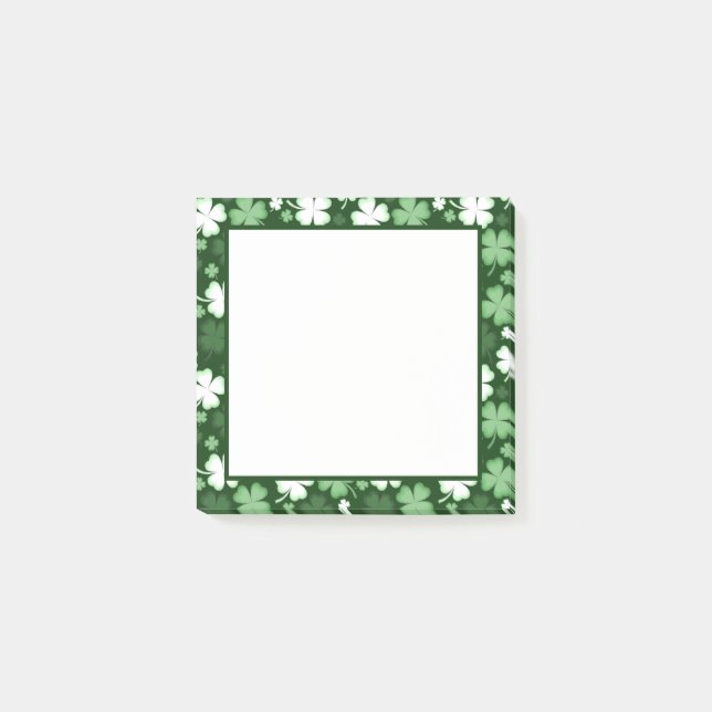 St. Patrick's Day Shamrocks Post-it Notes (Front)