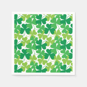 St. Patrick's day Shamrocks Print Napkins