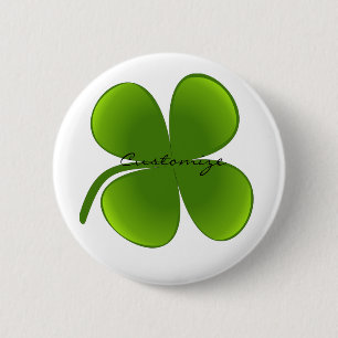 St Patrick's Day Shamrocks Thunder_Cove 6 Cm Round Badge