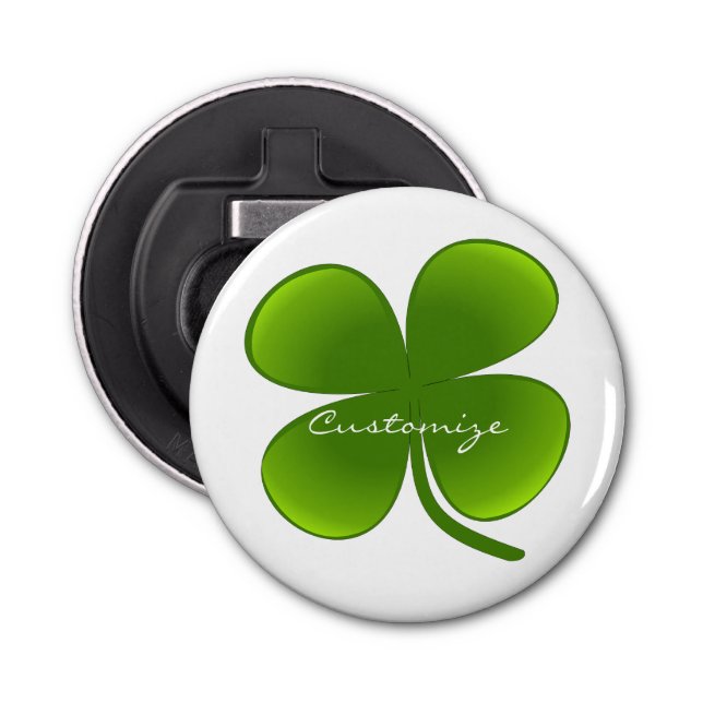 St Patrick's Day Shamrocks Thunder_Cove Bottle Opener (Front)
