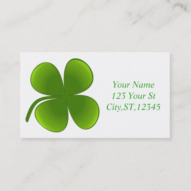 St Patrick's Day Shamrocks Thunder_Cove Business Card (Front)