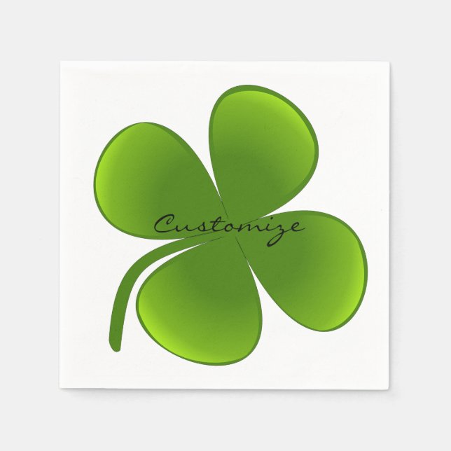 St Patrick's Day Shamrocks Thunder_Cove Napkin (Front)