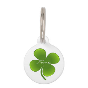 St Patrick's Day Shamrocks Thunder_Cove Pet Tag