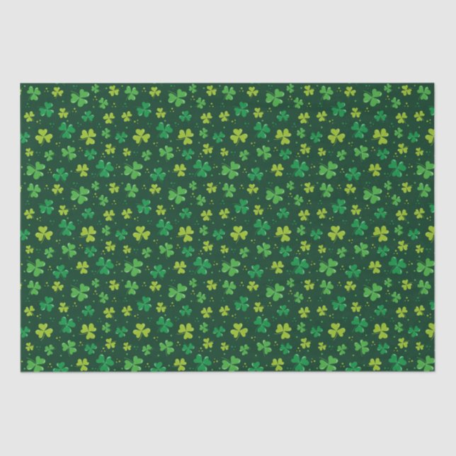 St. Patrick's Day Shamrocks Tissue Paper (Front)