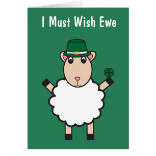 St. Patrick's Day Sheep Wish Ewe Funny Personalise