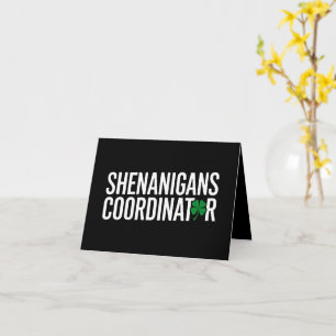 St. Patrick's Day Shenanigan Coordinator Card