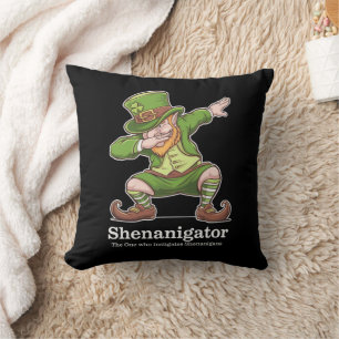 St Patricks Day Shenanigator Dabbing Leprechaun Cushion