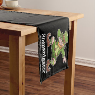 St Patricks Day Shenanigator Dabbing Leprechaun Short Table Runner