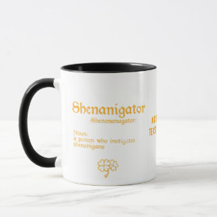 St Patrick's Day Shenanigator Shamrock Clover Mug