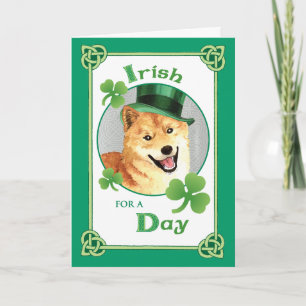 St. Patrick's Day Shiba Inu Card