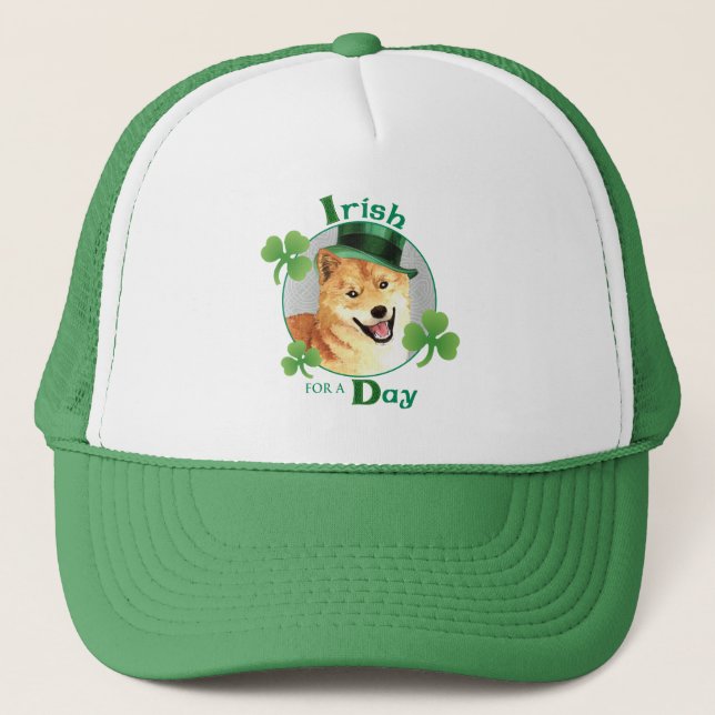 St. Patrick's Day Shiba Inu Trucker Hat (Front)