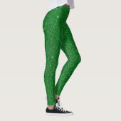 St Patrick's Day Shine Green Glitter Leggings (Right)