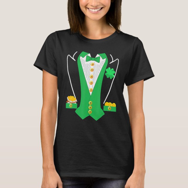 St Patricks Day Shirt Irish Tuxedo Childs Leprecha (Front)