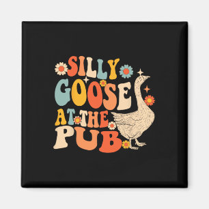 St Patricks Day Silliest Goose At The Pub Men Wome Magnet