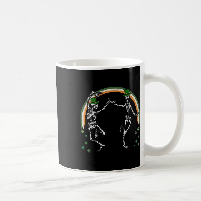 St Patrick's Day Skeleton Dancing Skeletons  Coffee Mug (Right)