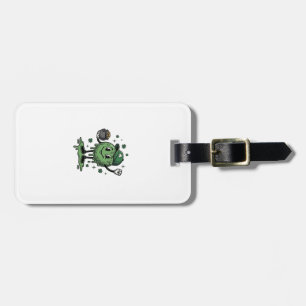 St Patricks Day Slime Mascot Vintage Vector Shirt_ Luggage Tag