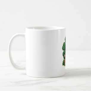 St Patricks Day Sloth Vintage Lucky Clover Art 2 Coffee Mug