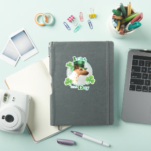 St. Patrick's Day Smooth Fox Terrier Vinyl Sticker