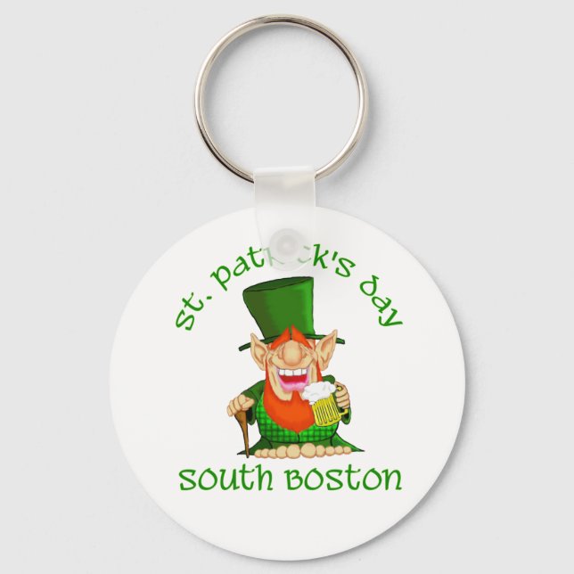 St Patricks Day ~South Boston Key Ring (Front)