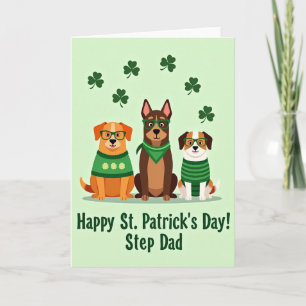St Patricks Day Step Dad Card