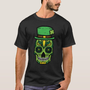 St Patricks Day Sugar Skull Saint Paddys Men Women T-Shirt