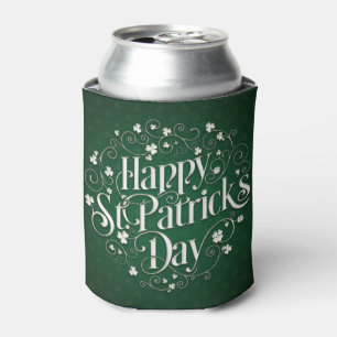 St. Patrick's Day - Swirled Word Art Can Cooler