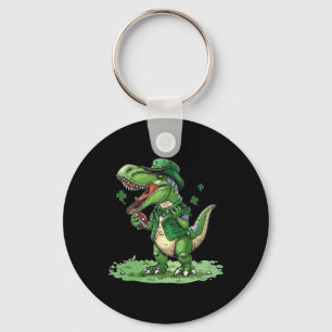 St Patricks Day T Rex American Footll Dinosaur Lep Key Ring