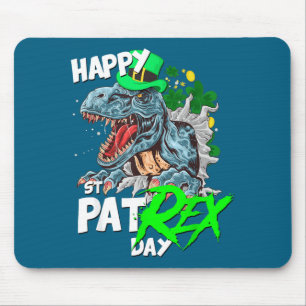St Patricks Day T Rex Shirt Happy Pat Rex Day Dino Mouse Pad