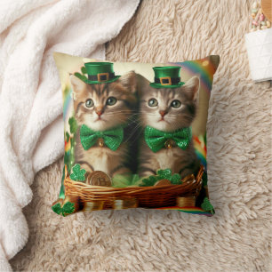 St. Patrick's day Tabbies Cushion
