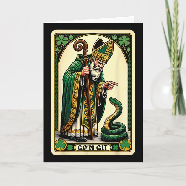 St Patricks Day Tarot Card Go'n Git Funny St Patri (Front)