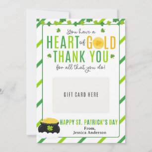 St. Patrick's Day Teacher Appreciation Gift Card