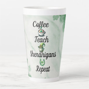 St Patrick's Day Teacher Latte Mug