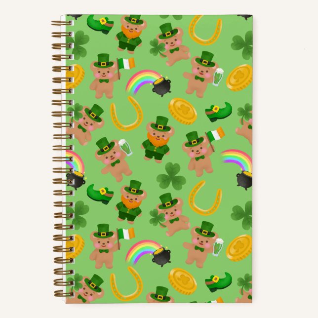 St. Patrick's Day Teddy Bear Notebook (Front)