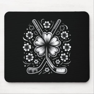 St Patricks Day Tee Shamrock Shirt Hockey St Patri Mouse Pad