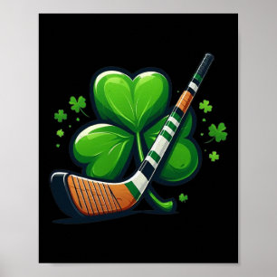St Patricks Day Tee Shamrock Shirt Hockey St Patri Poster