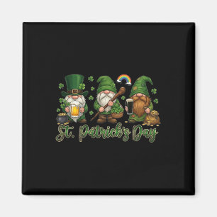 St Patricks Day Three Gnomes Drinking Beer Irish S Magnet