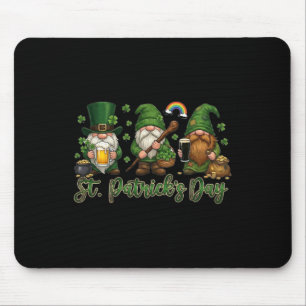 St Patricks Day Three Gnomes Drinking Beer Irish S Mouse Pad