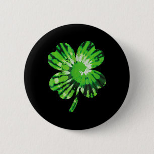 St Patricks Day Tie Dye Funny Cute Shamrock St Pat 6 Cm Round Badge