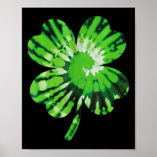 St Patricks Day Tie Dye Funny Cute Shamrock St Pat Poster