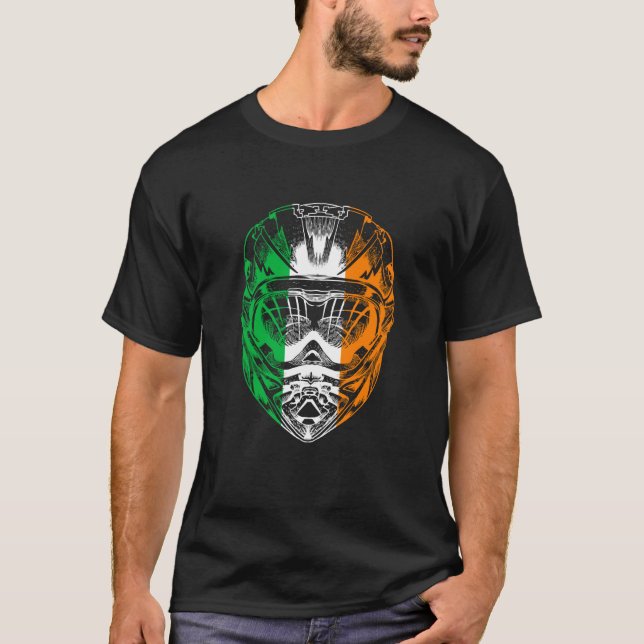 St Patricks Day To Saint Paddy's Ireland Flag Moto T-Shirt (Front)