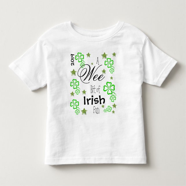 St patrick's Day Toddlers T-Shirt with year (Front)