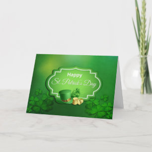 St. Patrick's Day Top Hat & Coins - Customise Card