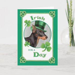 St. Patrick's Day Toy Manchester Terrier Card