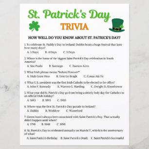 St. Patrick's Day Trivia Game