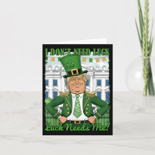 St Patricks Day Trump Republican Shamrock I Dont Card